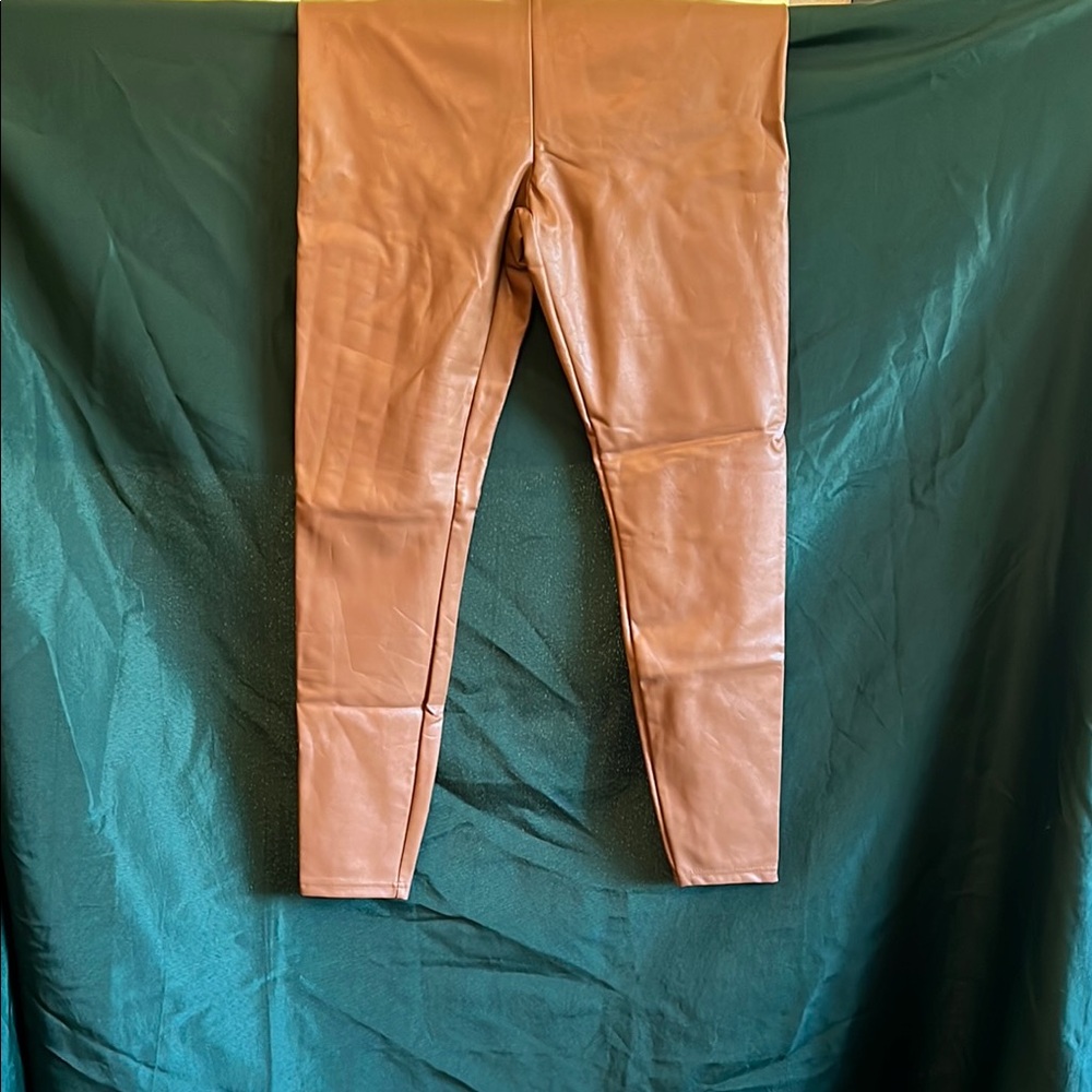 Love, Fire Tan Faux Leather Leggings